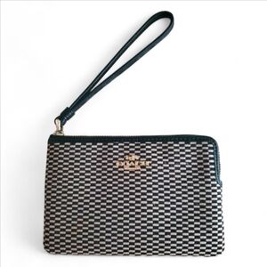 Coach wristlet wallet Black With Gold